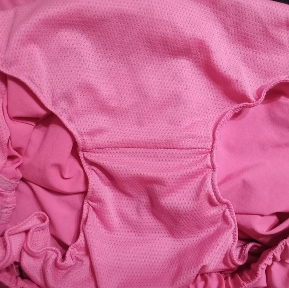 ADIDAS | Pink,Blue,White Athletic Climalite Shorts With Mesh Lining | Large - Picture 5 of 5